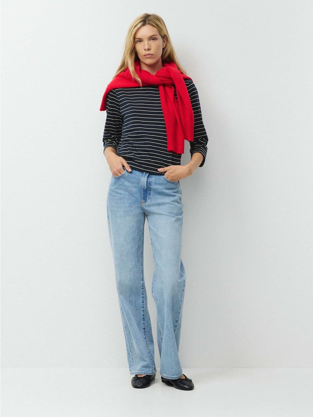 Denim Forum The Farrah Hi-Rise Wide Jean